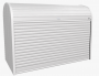 StoreMax multi-purpose roller blind box size 120 117 x 73 x 109 (silver metallic)