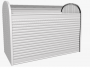 StoreMax multi-purpose roller blind box size 160 163 x 78 x 120 (silver metallic)