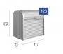 Multi-purpose roller shutter box StoreMax size 120 117 x 73 x 109 (quartz gray metallic)