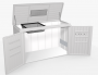 Multipurpose storage box HighBoard 160 x 70 x 118 (quartz gray metallic)