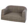 Rattan bench for 2 BORNEO LUXURY (brown)