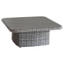 Rattan dining/storage table BORNEO (grey)