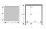 Aluminum table EXPERT WOOD 90x90 cm (anthracite)
