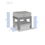 Rattan stool SANTORINI (grey)