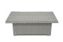 Rattan extendable dining / storage table 140 x 80 cm SEVILLA (grey)