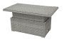 Rattan extendable dining / storage table 140 x 80 cm SEVILLA (grey)