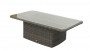 Rattan extendable dining/storage table 150 x 80 cm BORNEO LUXURY (grey)