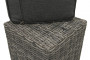 Rattan stool incl. padding 40 x 40 cm BORNEO LUXURY (grey)