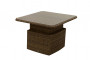 Rattan extendable dining/storage table 100 x 100 cm BORNEO LUXURY (brown)