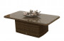 Rattan extendable dining/storage table 150 x 80 cm BORNEO LUXURY (brown)