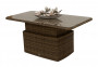 Rattan extendable dining/storage table 150 x 80 cm BORNEO LUXURY (brown)