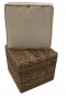 Rattan stool incl. padding 40 x 40 cm BORNEO LUXURY (brown)