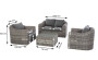 Rattan modular set BORNEO LUXURY for 4 people (grey)