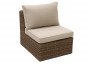 Rattan bench for 3 people BORNEO LUXURY (brown)