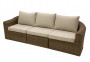 Rattan bench for 3 people BORNEO LUXURY (brown)