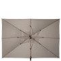 Swinging parasol WOOD 3x4 m (natural)