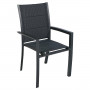 Aluminum chair with fabric VERMONT (anthracite)