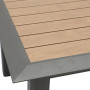 Aluminum table VERMONT 216/316 cm (grey-brown/honey)