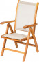 Adjustable garden teak chair DIVA