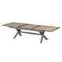 Aluminum table VERONA 250/330 cm (grey-brown/honey)