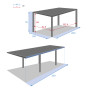 Aluminum table VALENCIA 200/320 cm (anthracite)