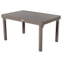 Aluminum table FERRARA 135/270x90 cm (grey-brown)