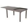 Aluminum table FERRARA 135/270x90 cm (grey-brown)
