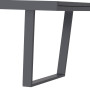 Aluminum table RAVENNA 220/331 x 100 cm (grey)