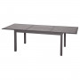 Aluminum table RIMINI 160/154 x 100 cm (grey-brown)