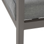 Aluminum armchair VANCOUVER (grey-brown)