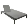 Aluminum deckchair for 2 people VANCOUVER (grey-brown)