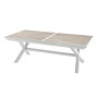 Aluminum table BERGAMO I. 220/279 cm (white)