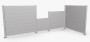 Privacy screen 90 cm (silver metallic) - different lengths