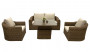 Rattan modular set BORNEO LUXURY for 4 people (brown)