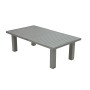 Height-adjustable aluminum table 140x80 cm TITANIUM (2in1)