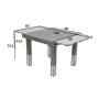 Aluminum folding and height-adjustable table 90/150x90 cm TITANIUM (2in1)