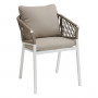 Aluminum dining chair COLUMBIA (white)