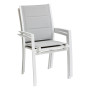 Aluminum armchair with fabric VERMONT (white)