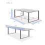 Aluminum dining table EMPERIA 220/340x110 cm