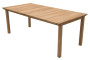 Fixed garden table rectangle JOHNSON 200x100 cm (teak)