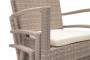 Garden rattan armchair NAPOLI with cushion (grey-beige)