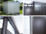 Garden house BIOHORT Highline H1 duo 275 × 155 cm (dark gray metallic)