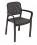 Garden plastic chair KARA (brown)
