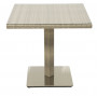 Garden rattan table GINA 80x80 cm (grey-beige)