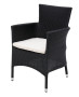 SALE Modena stackable rattan armchair with cushion (black)