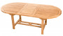 Oval garden table SANTIAGO 160/210 x 100 cm (teak)