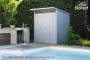 Garden house BIOHORT Avantgarde A1 180 × 180 cm (silver metallic)