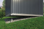 Garden house BIOHORT Highline H1 duo 275 × 155 cm (gray quartz metallic)